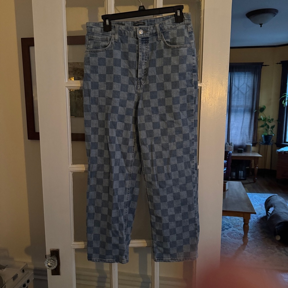 Checkered jeans